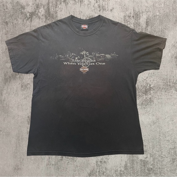 Harley Davidson y2k long horn prairie Texas graphic t shirt sz xl - Picture 1 of 3